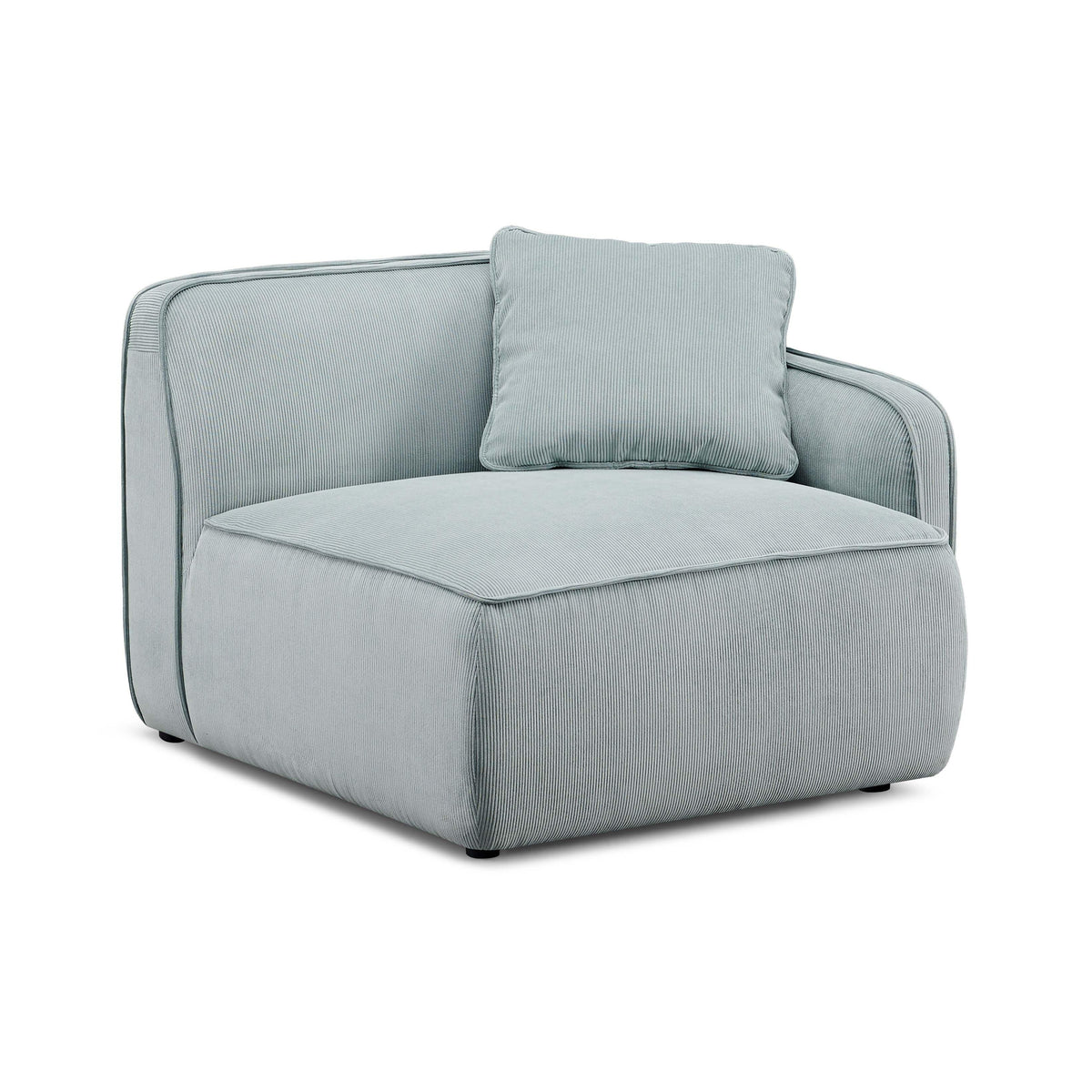 Travie Performance Corduroy Velvet RAF Corner Chair — Sea Blue null