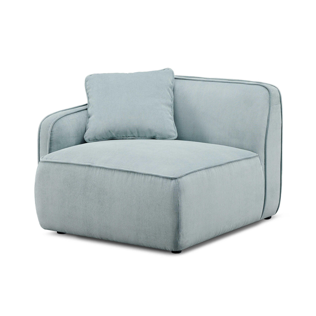 Travie Performance Corduroy Velvet LAF Corner Chair