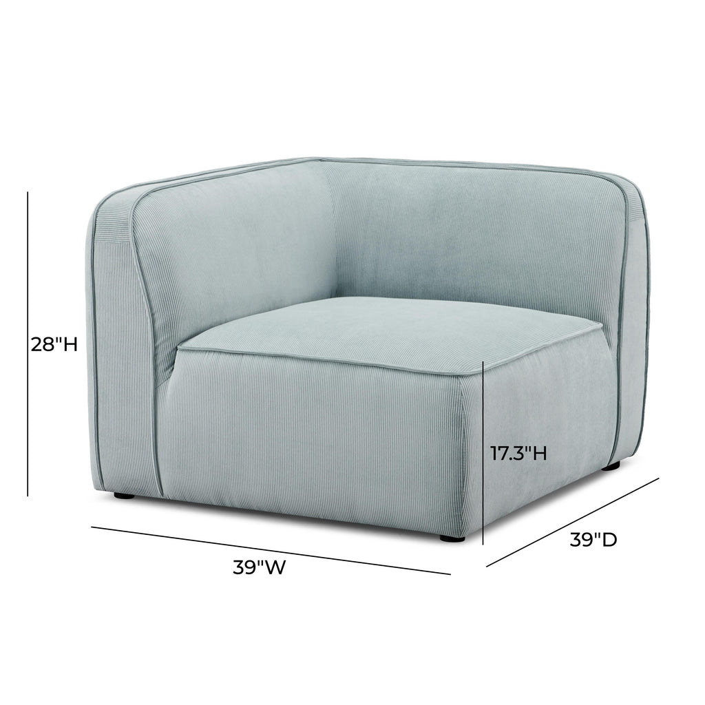 Travie Performance Corduroy Velvet Corner Chair