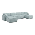 Travie 6-Piece Performance Corduroy Velvet Modular U-Sectional