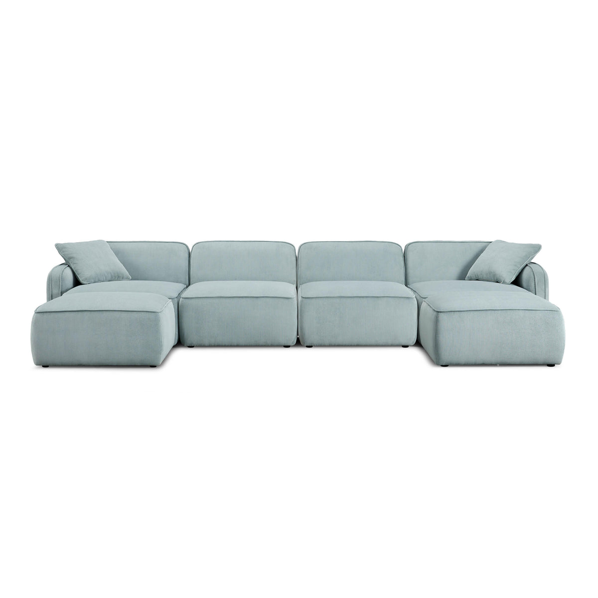Travie 6-Piece Performance Corduroy Velvet Modular U-Sectional