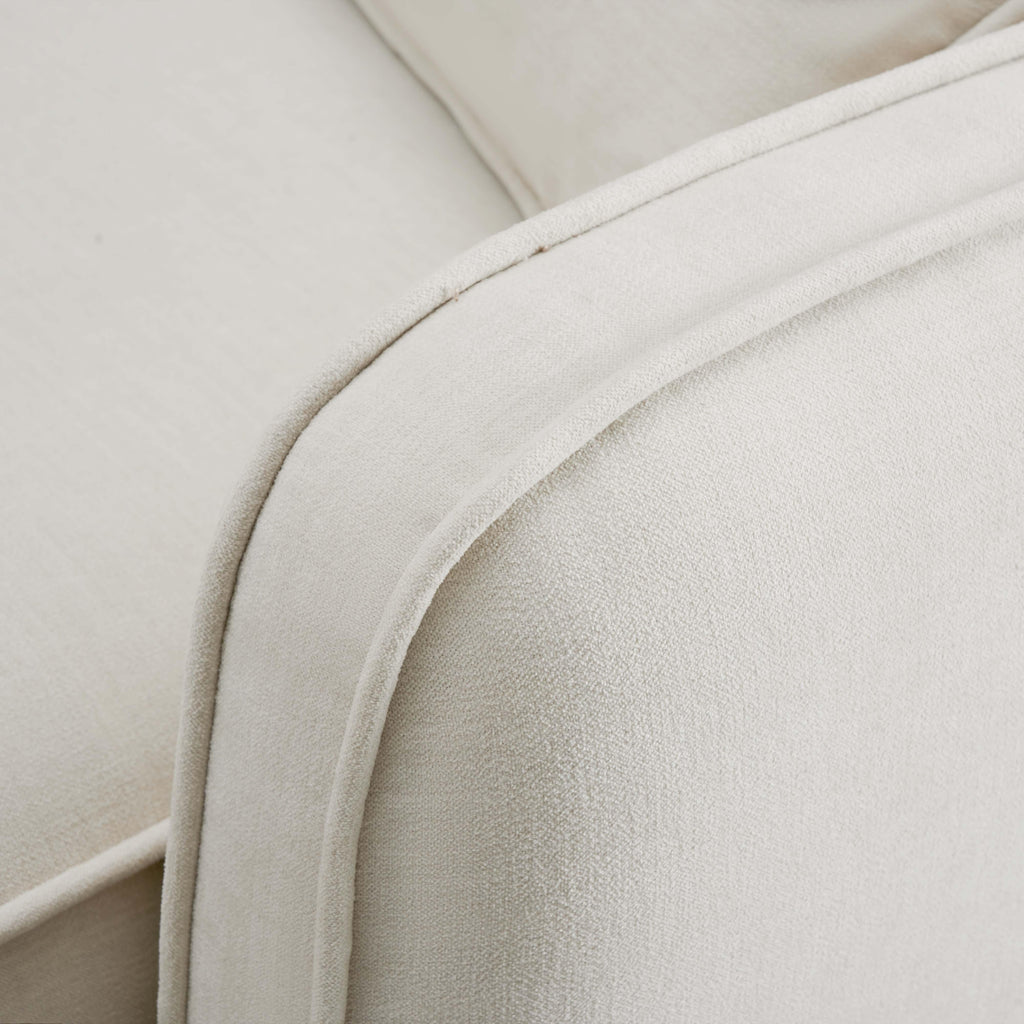 Travie Sand Upcycled Performance Linen RAF Corner Chair