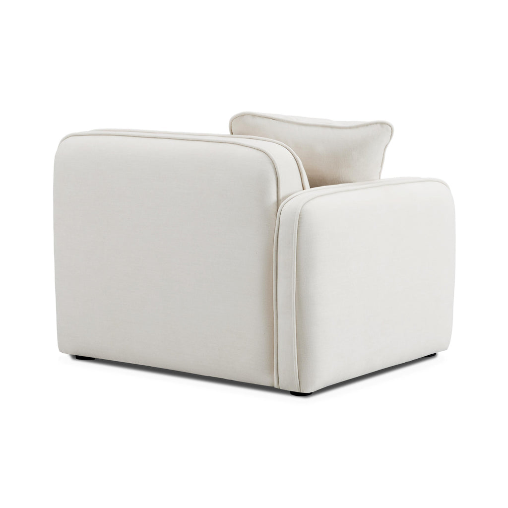 Travie Sand Upcycled Performance Linen LAF Corner Chair