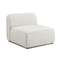 Travie Sand Upcycled Performance Linen Armless Chair