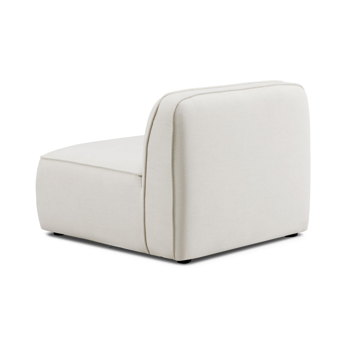 Travie Sand Upcycled Performance Linen Armless Chair