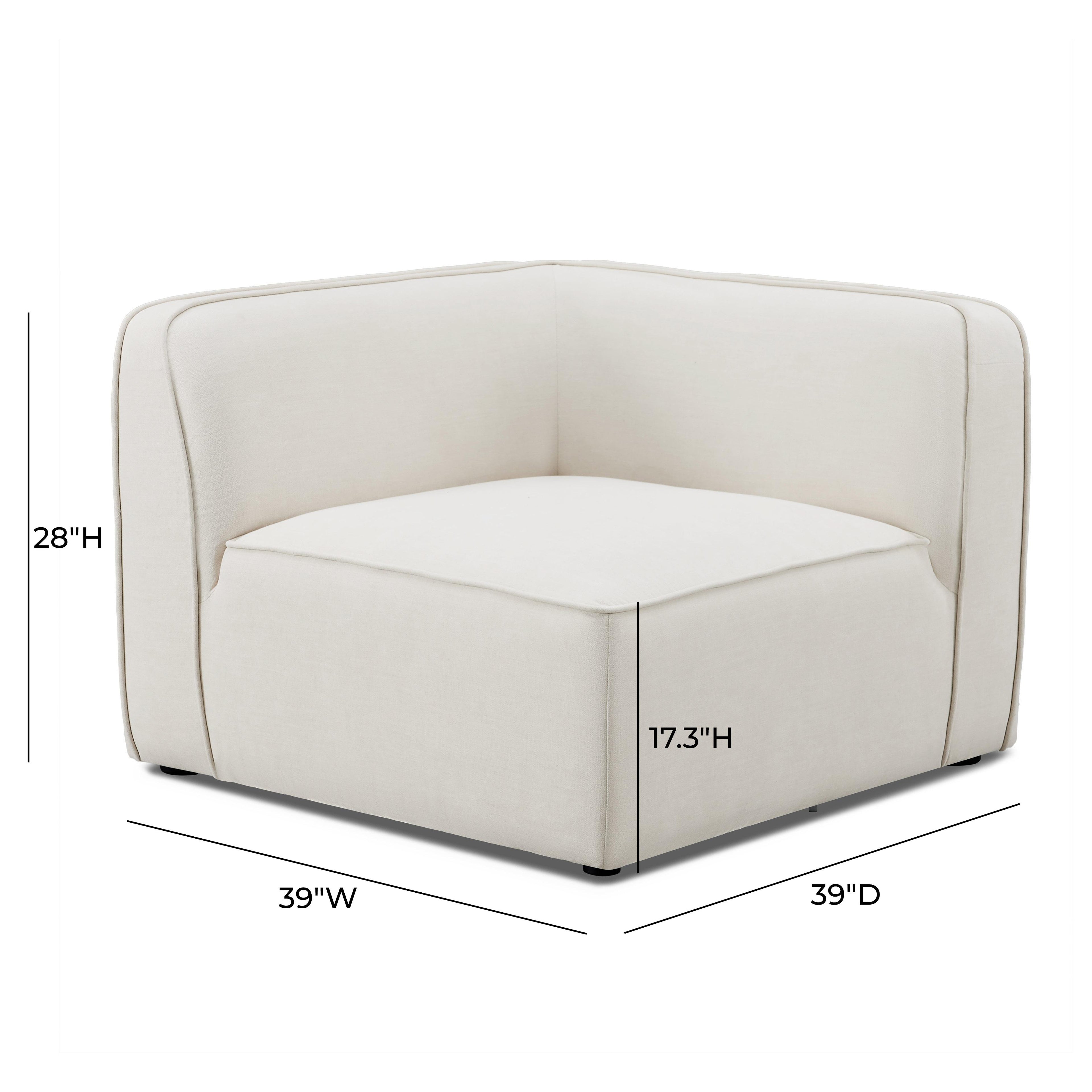 Travie Sand Upcycled Performance Linen Corner Chair