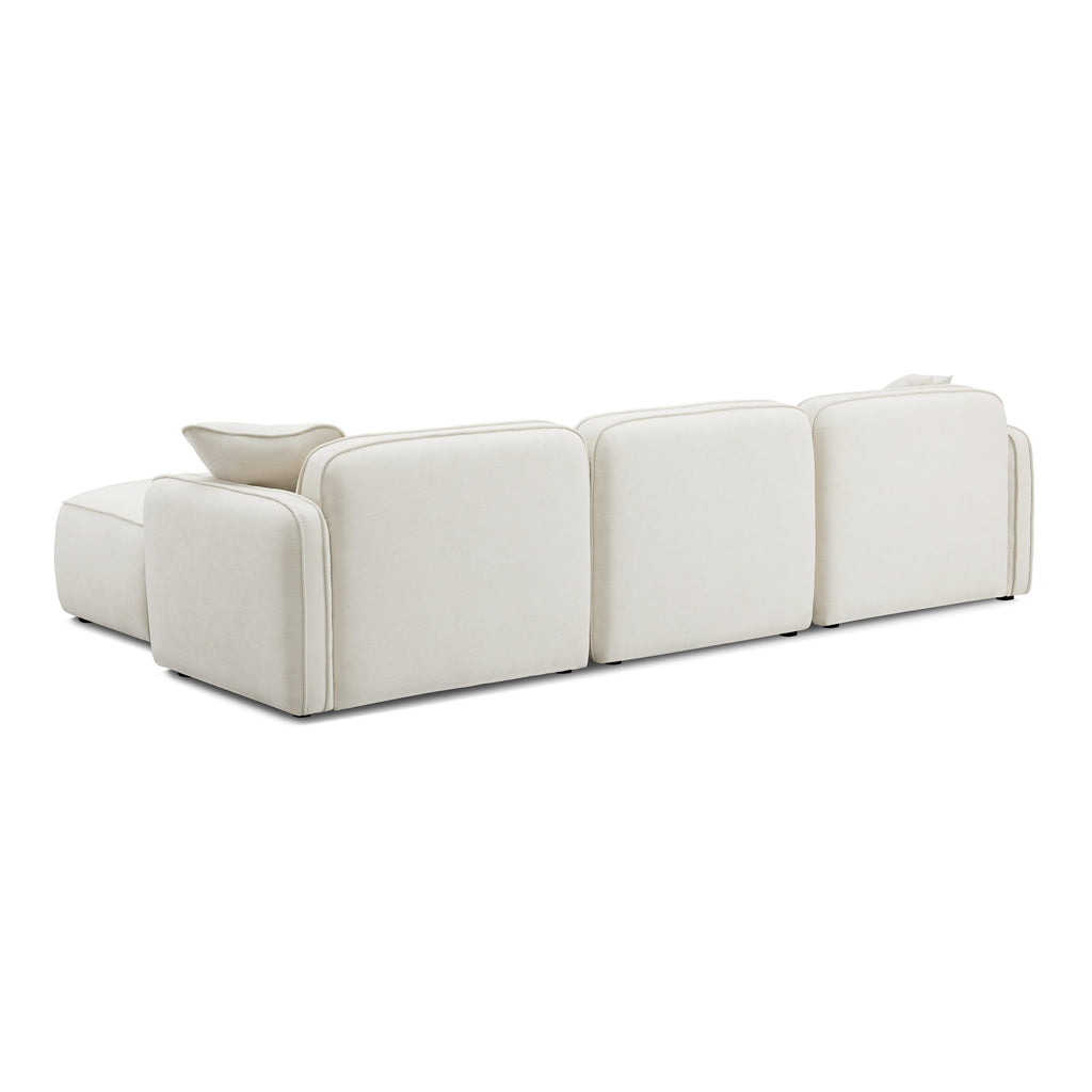 Travie 4-Piece Sand Upcycled Performance Linen Modular Sectional