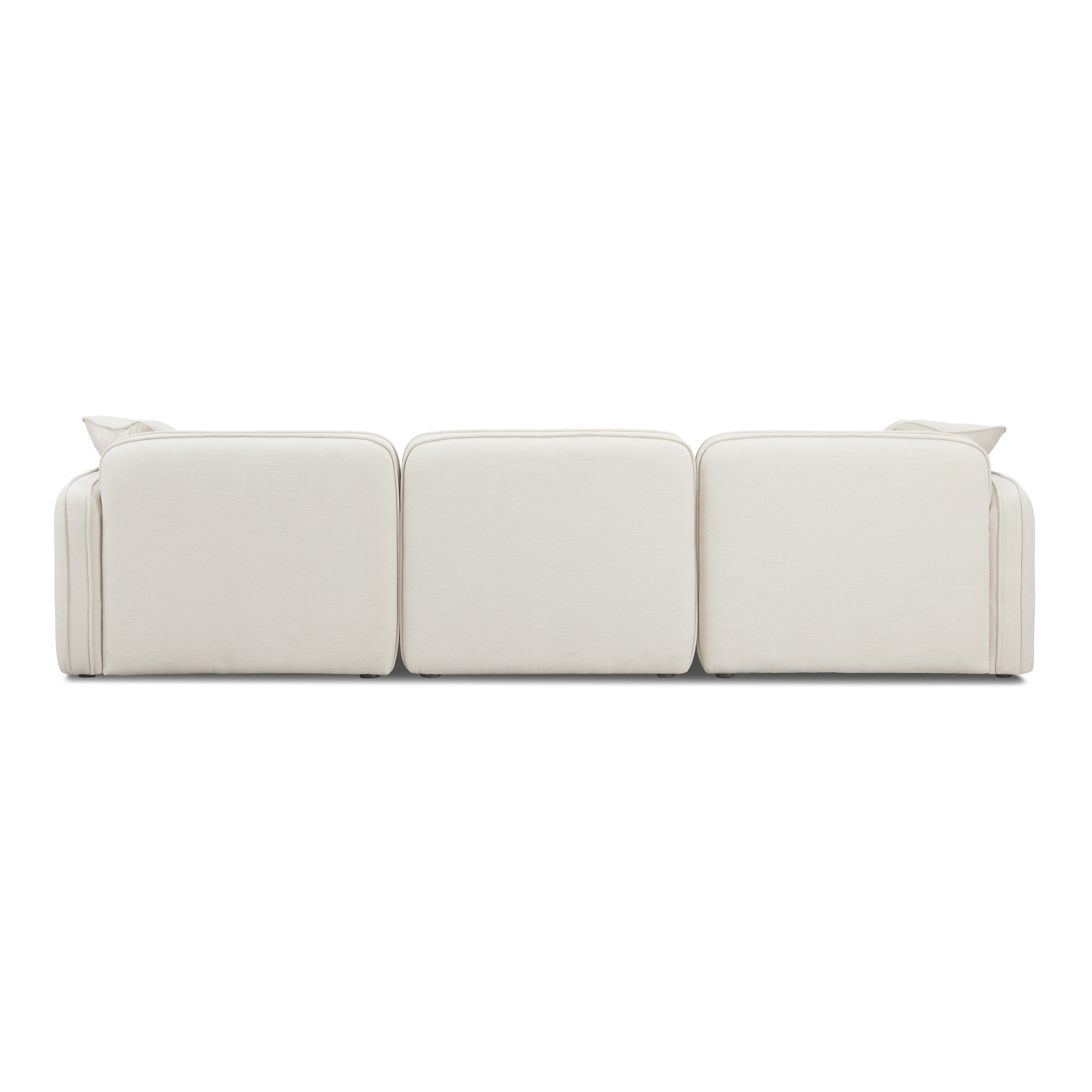 Travie Sand Upcycled Performance Linen Modular Sofa