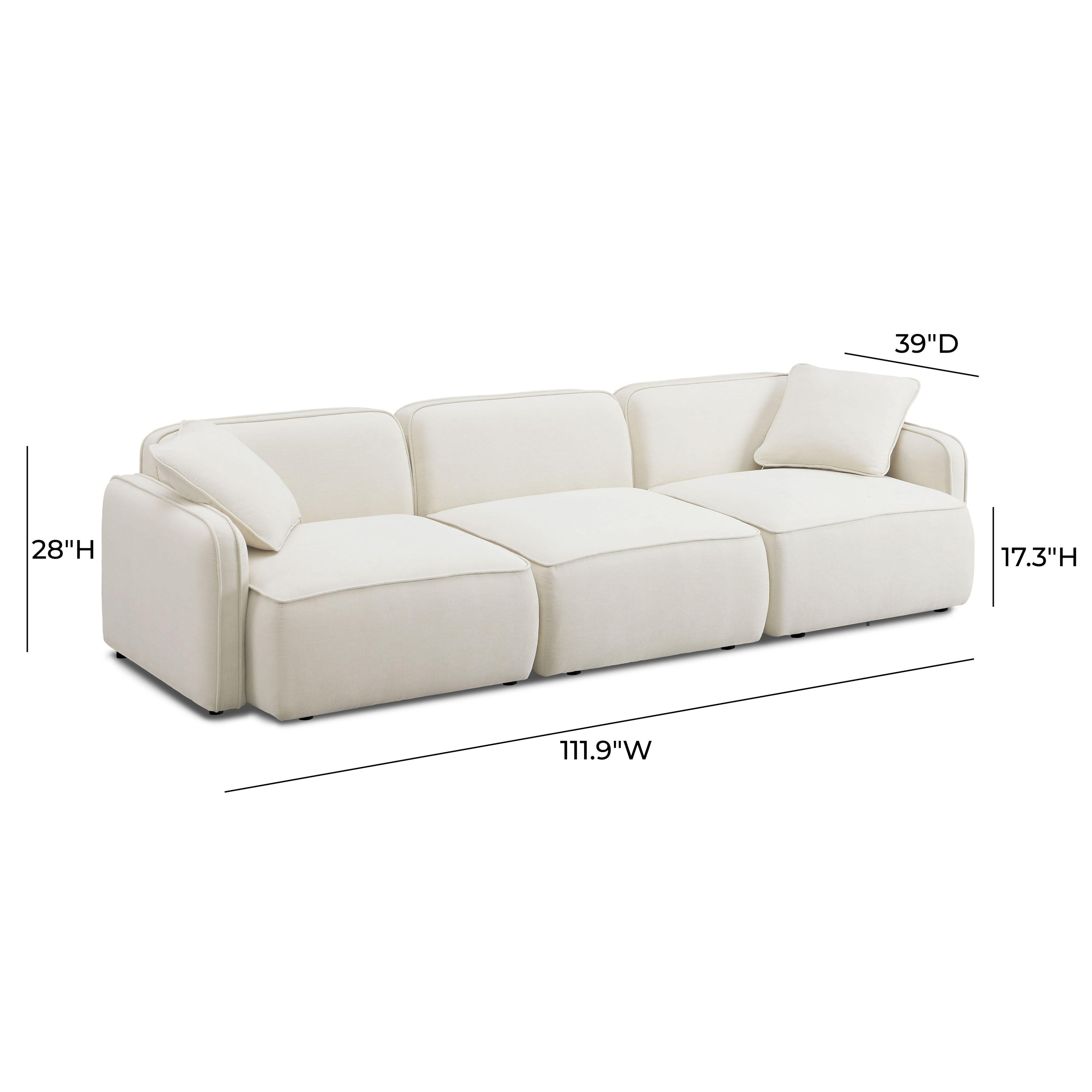 Travie Sand Upcycled Performance Linen Modular Sofa