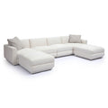 Perry 6-Piece Cream Performance Chenille Modular U-Sectional