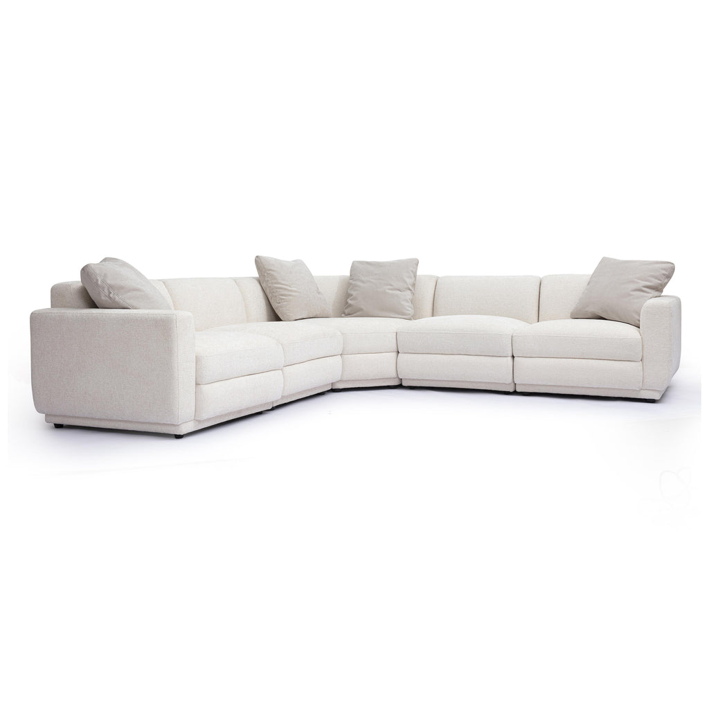 Perry 5-Piece Cream Performance Chenille Modular L-Sectional