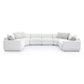 Perry 8-Piece Cream Performance Chenille Modular Large U-Sectional