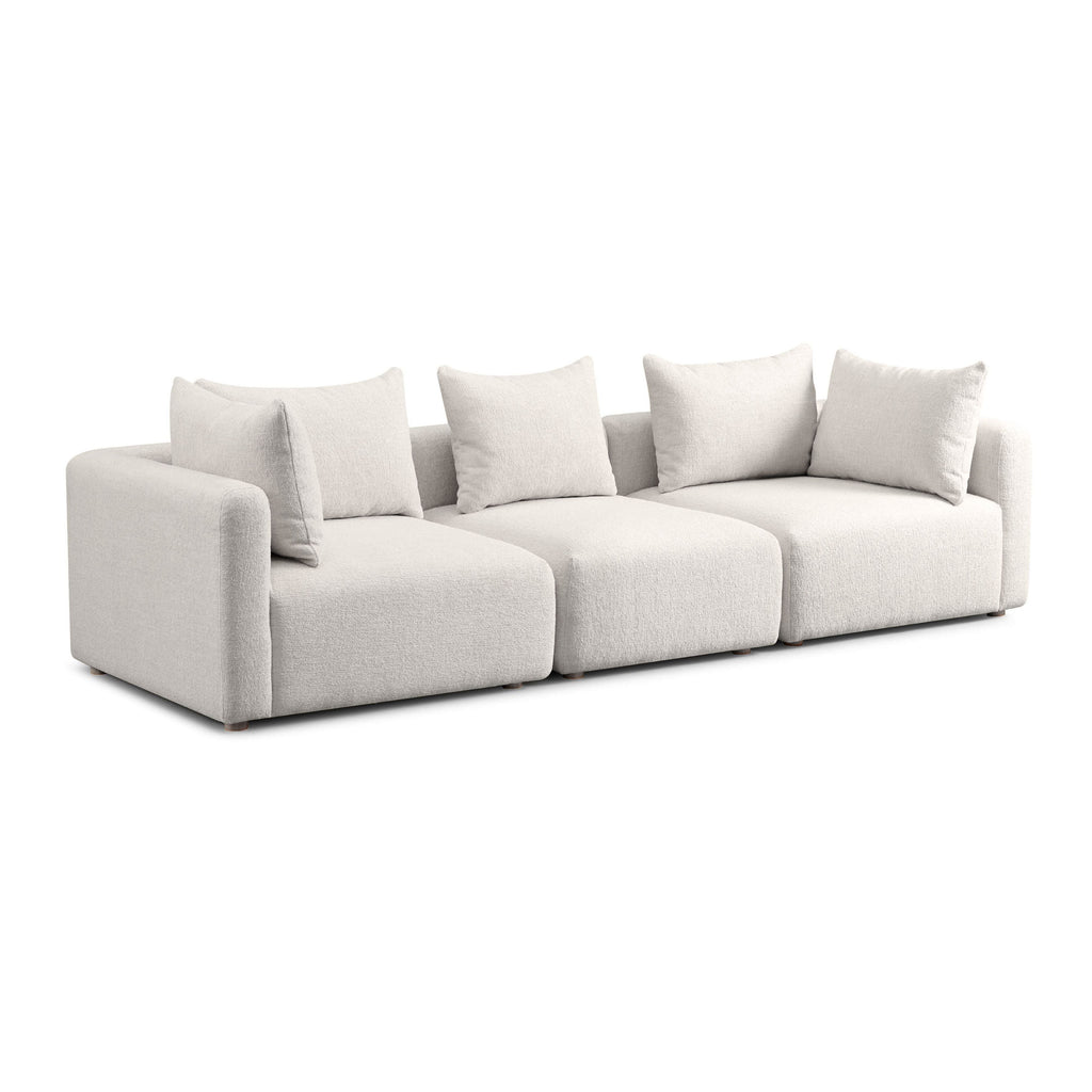 Hangover 112.5" Textured Fabric Sofa — Cream null