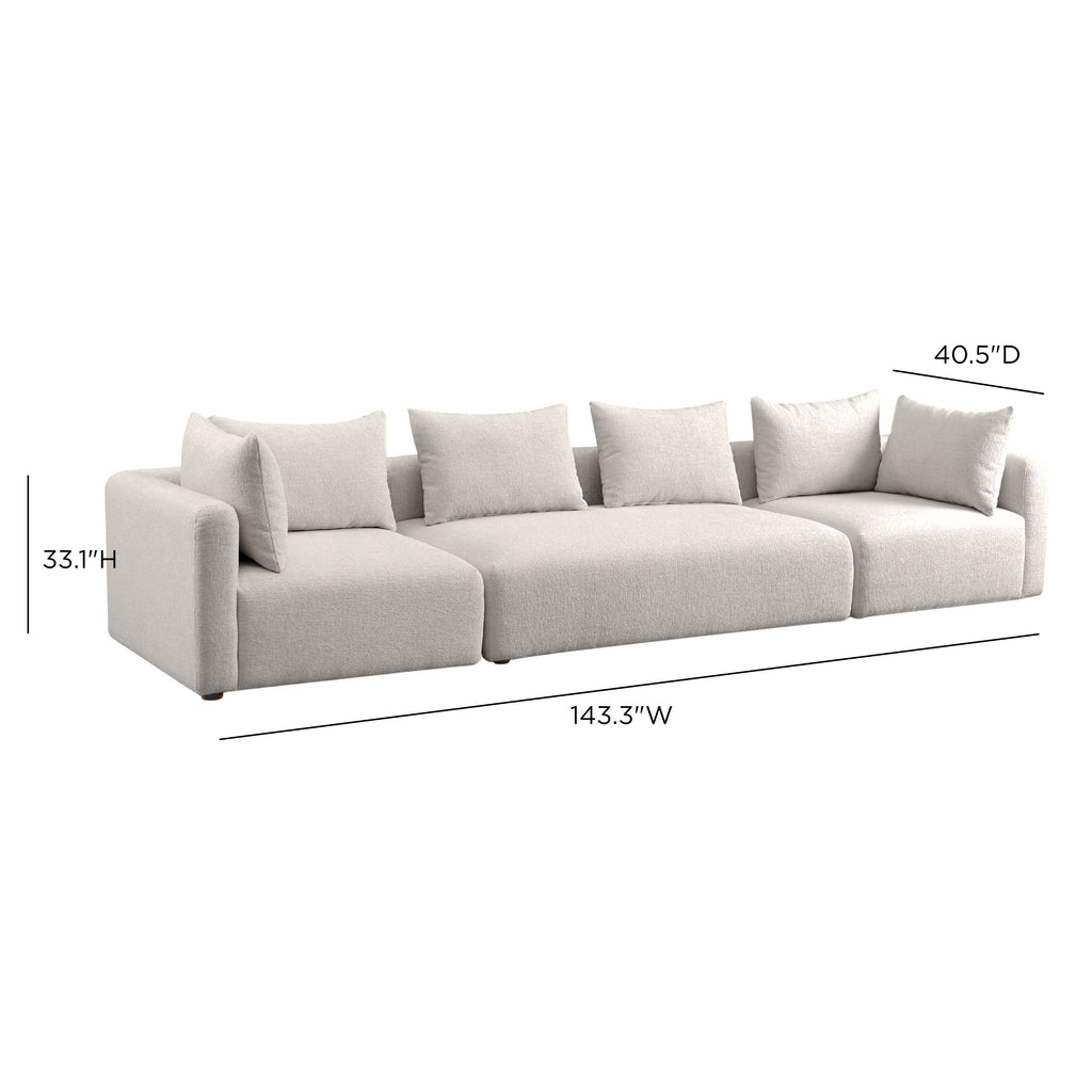 Hangover 145" Contract-Grade Textured Fabric Long Sofa
