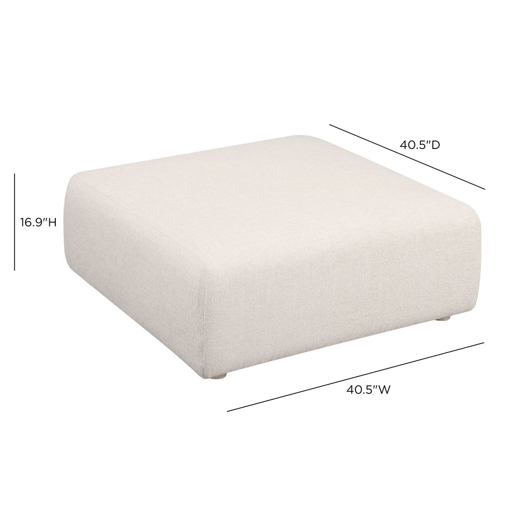 Hangover Contract-Grade Textured Fabric Ottoman