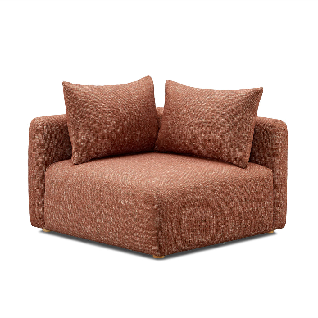 Hangover Contract-Grade Textured Fabric Modular Corner Chair