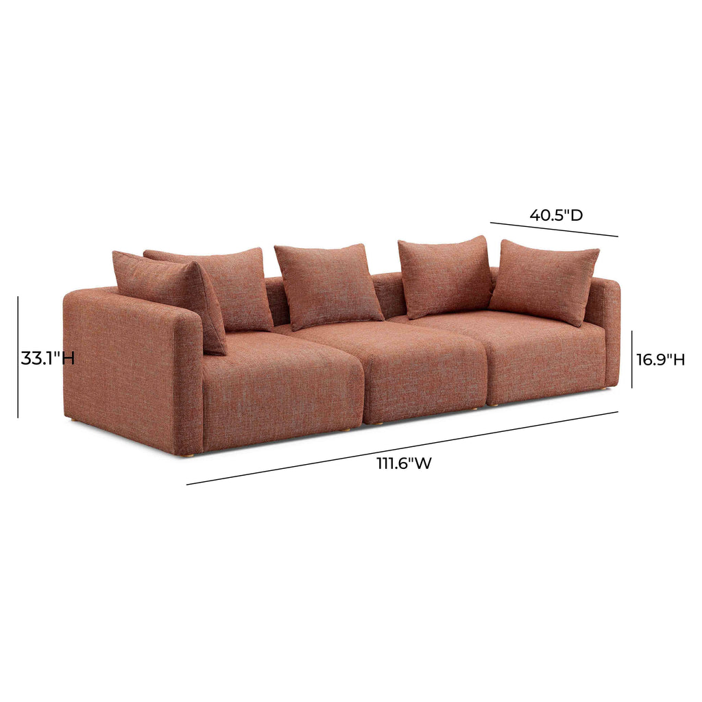 Hangover 112.5" Textured Fabric Sofa