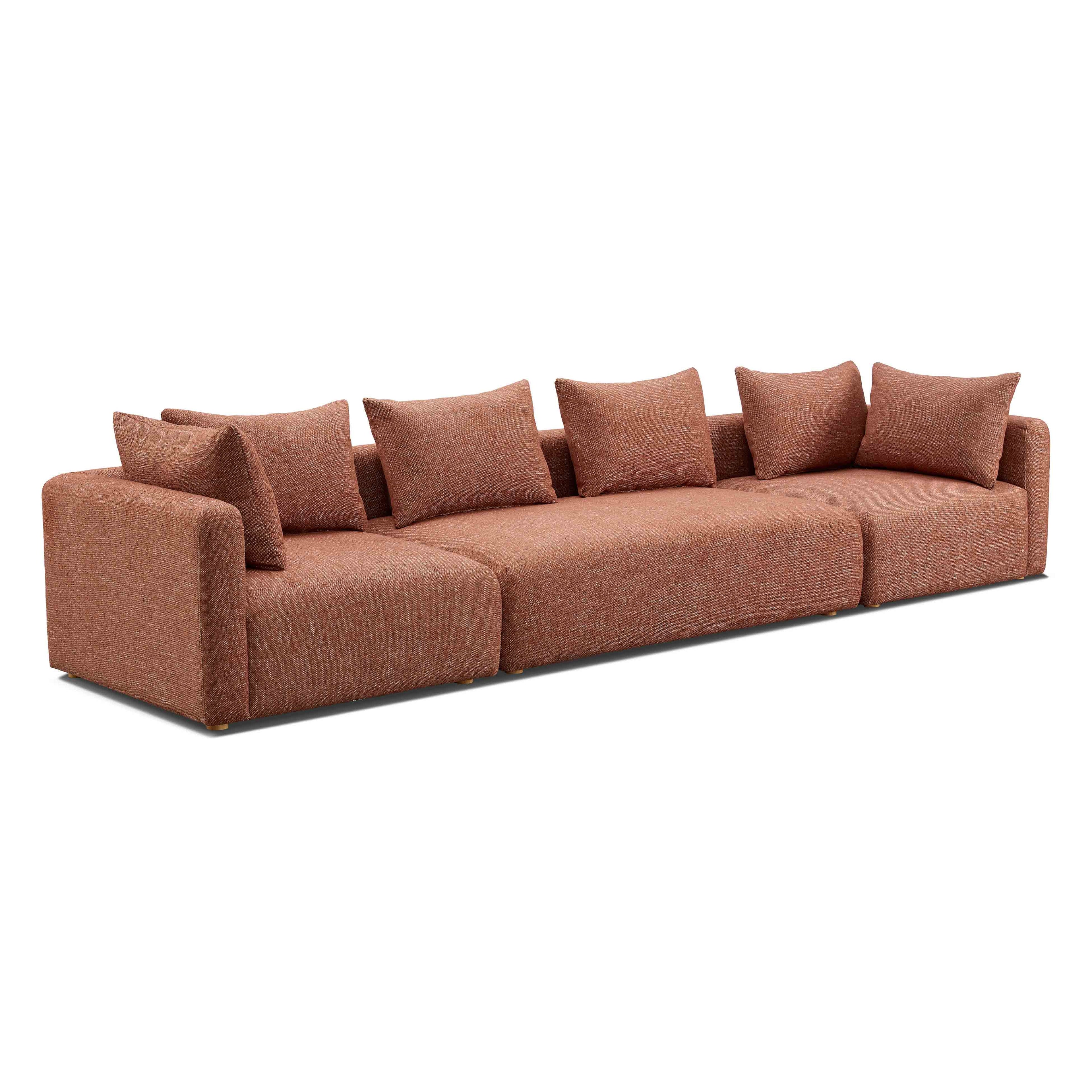 Hangover 145" Contract-Grade Textured Fabric Long Sofa