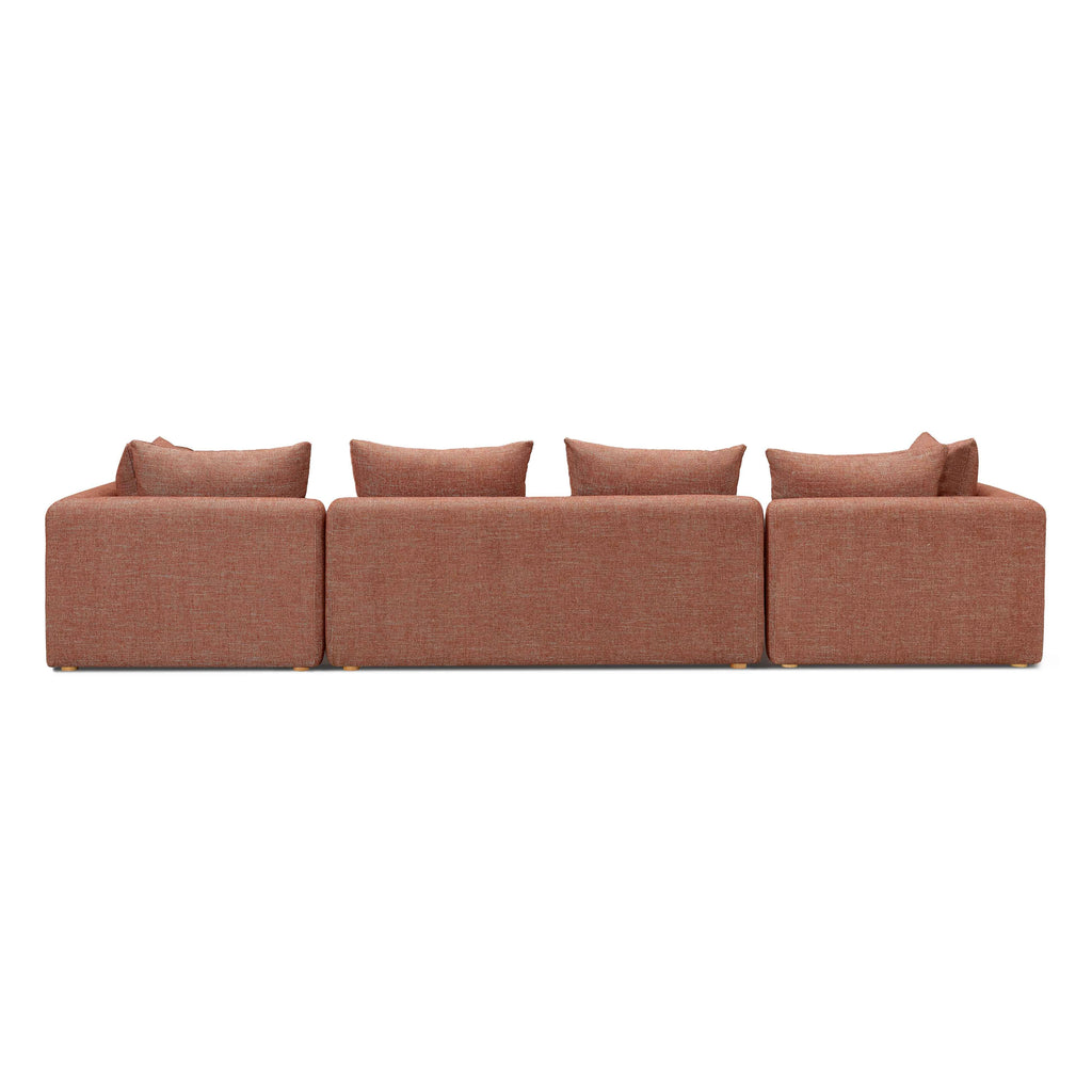 Hangover 145" Contract-Grade Textured Fabric Long Sofa