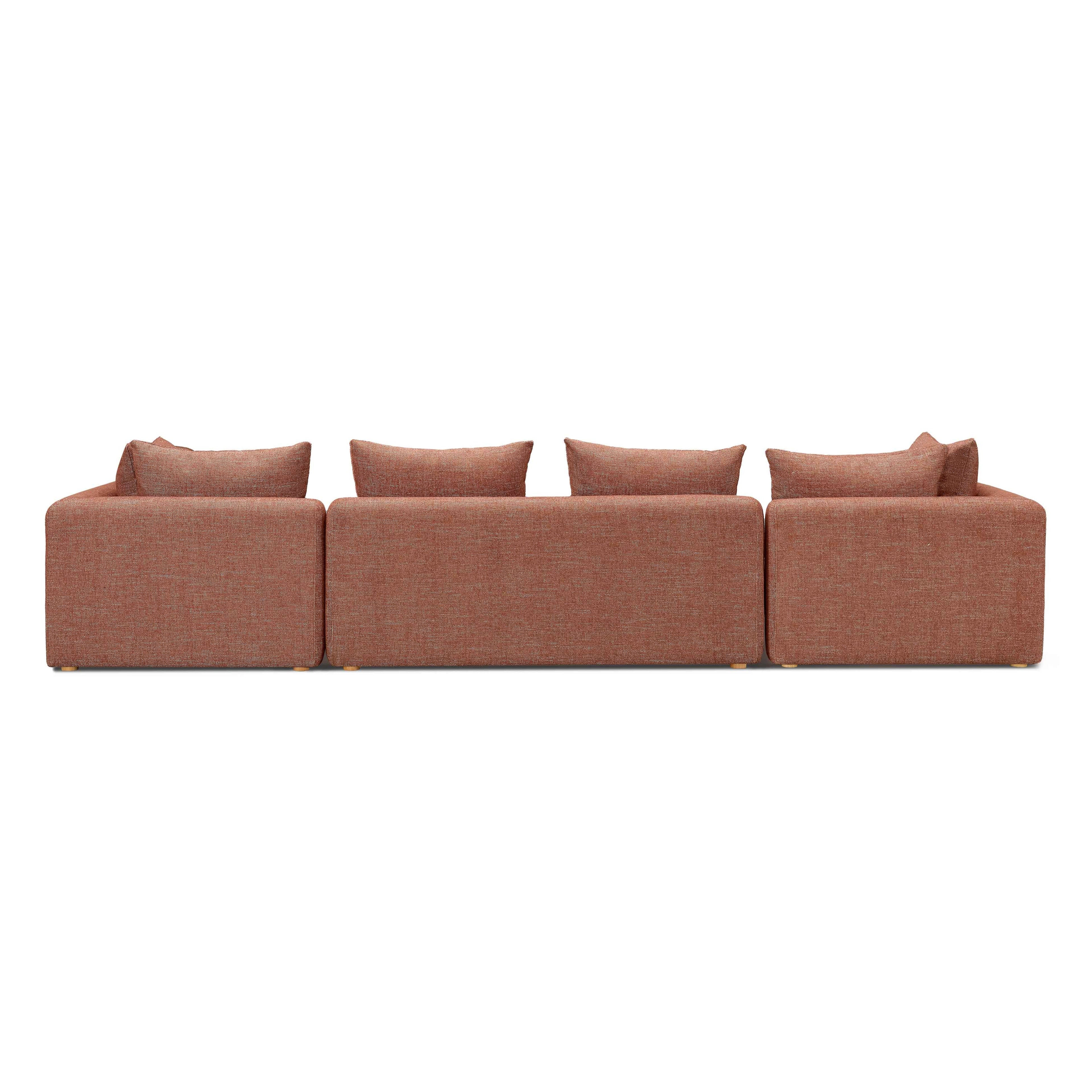 Hangover 145" Contract-Grade Textured Fabric Long Sofa