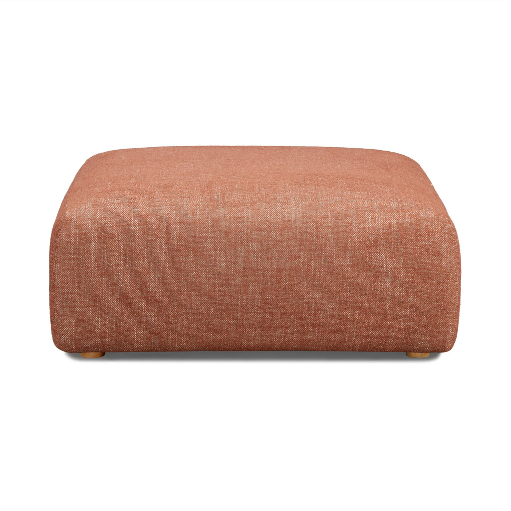 Hangover Contract-Grade Textured Fabric Ottoman
