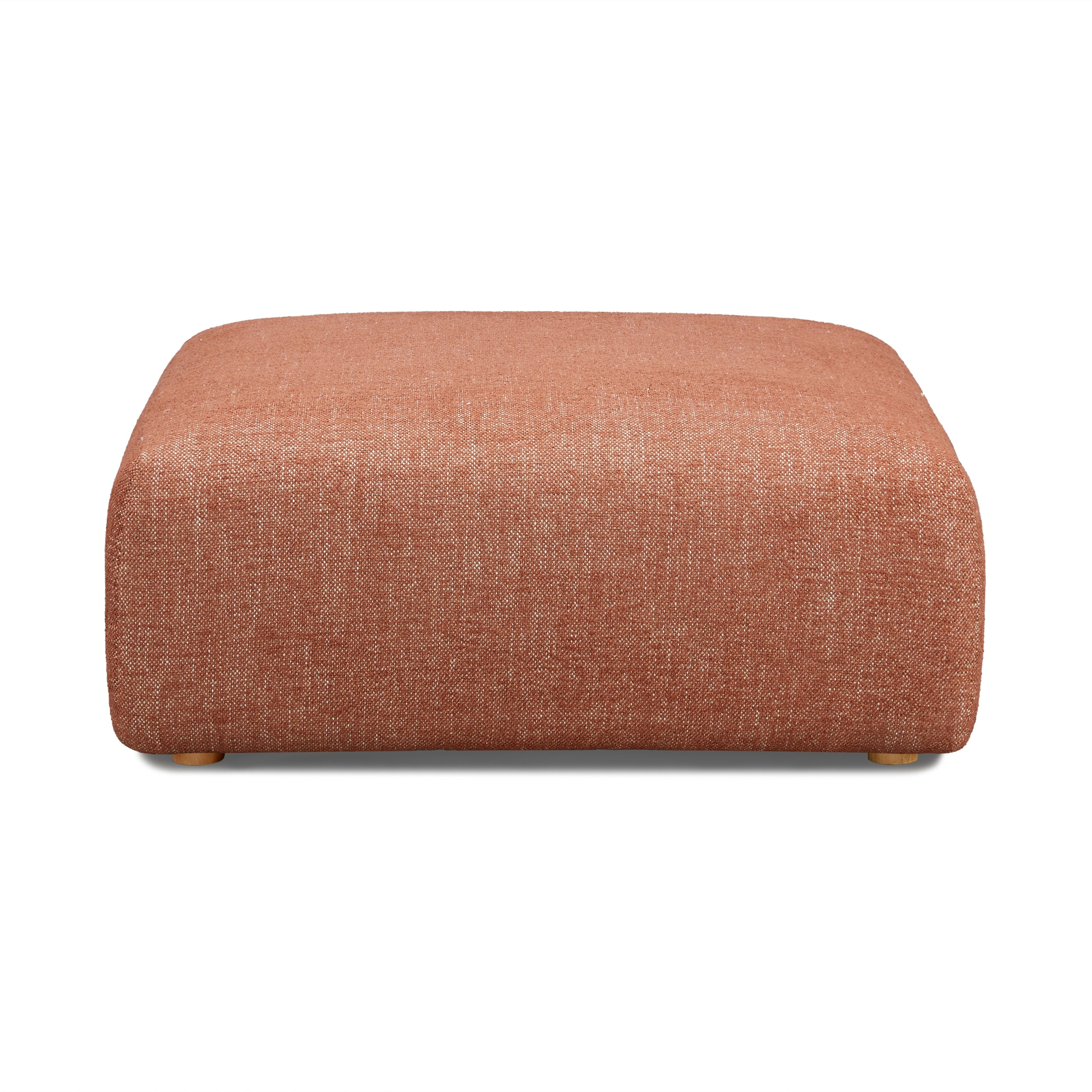 Hangover Contract-Grade Textured Fabric Ottoman