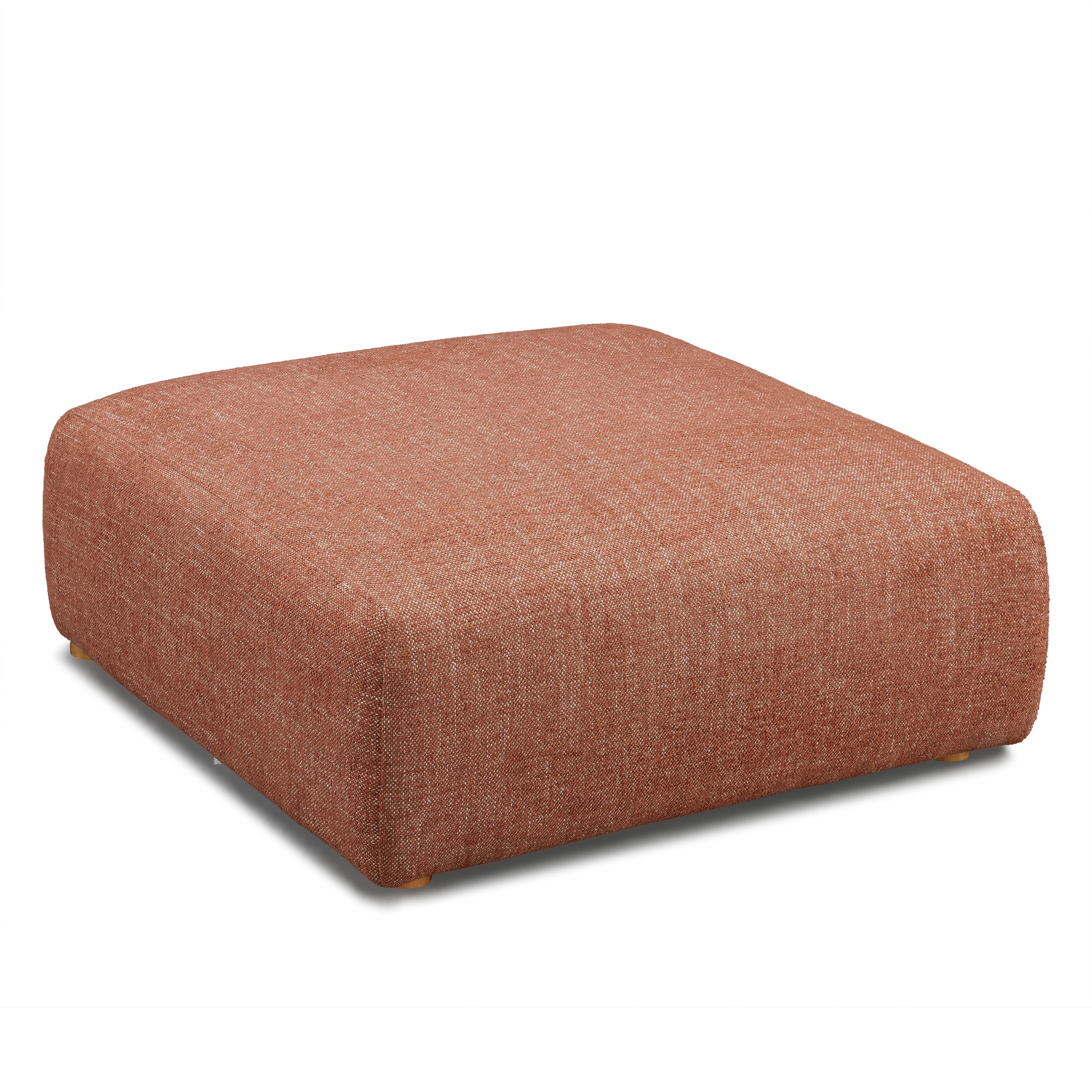 Hangover Contract-Grade Textured Fabric Ottoman