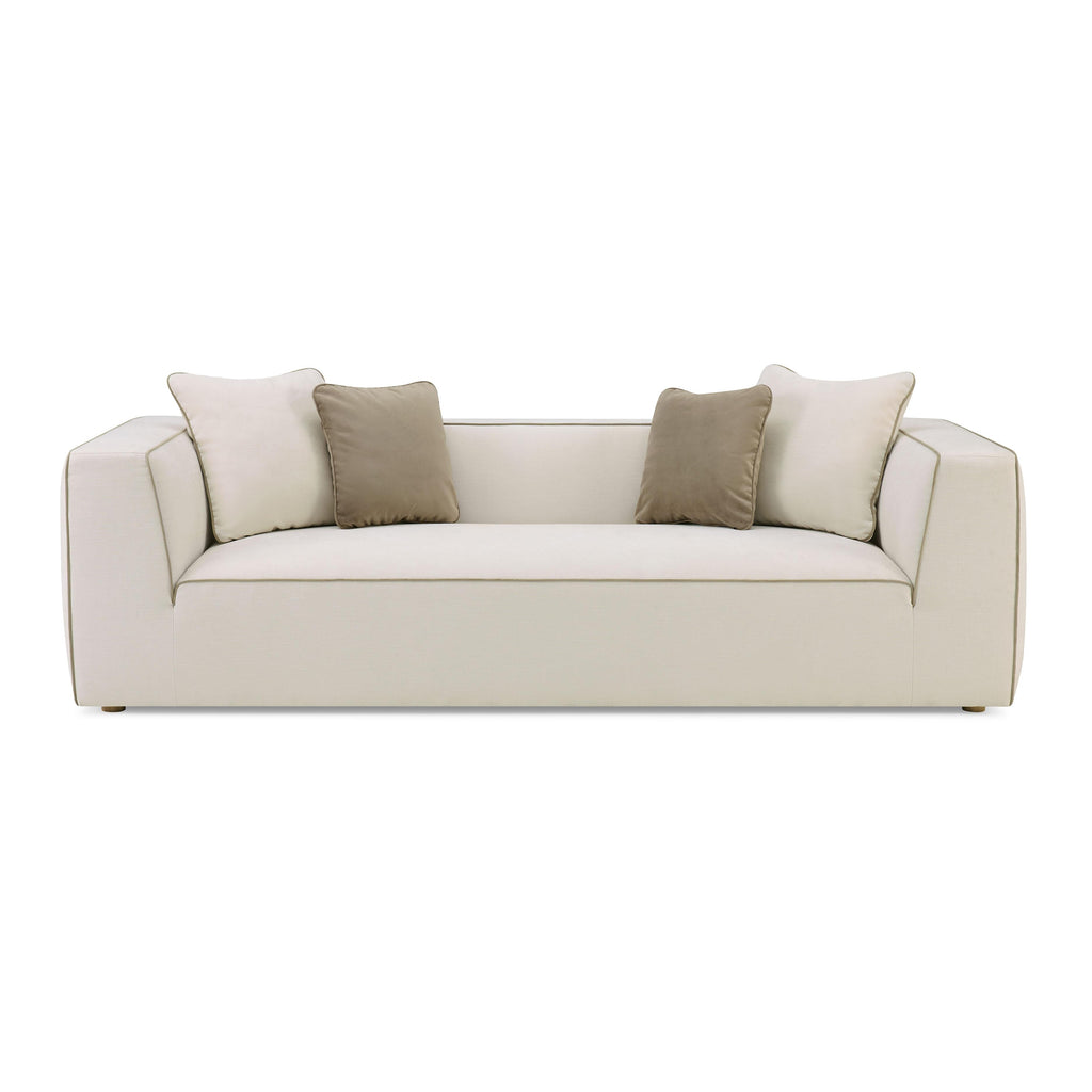 Tristine 96" Cream Contract-Grade Linen Sofa