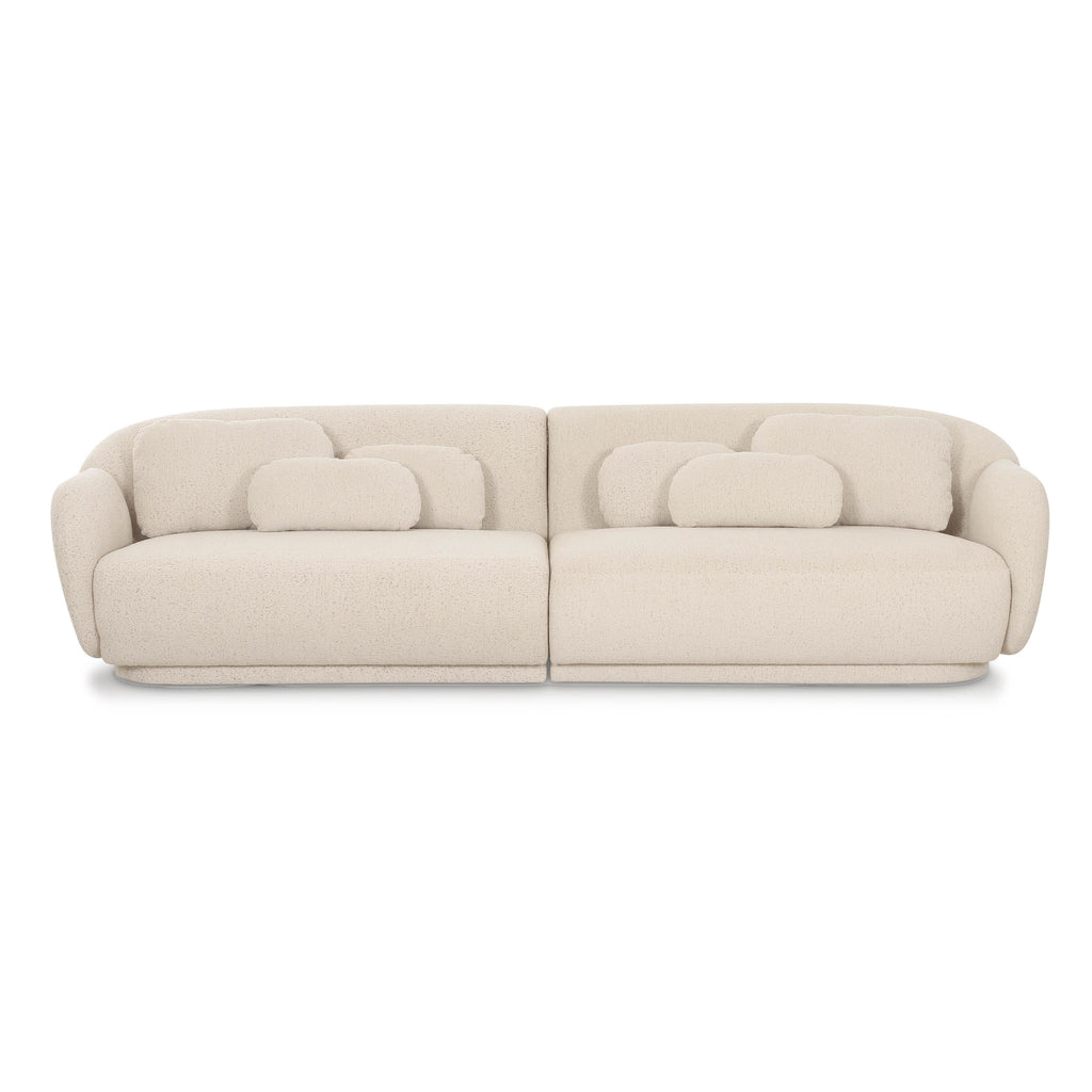 Misty 115" Cream Performance Boucle Modular Sofa