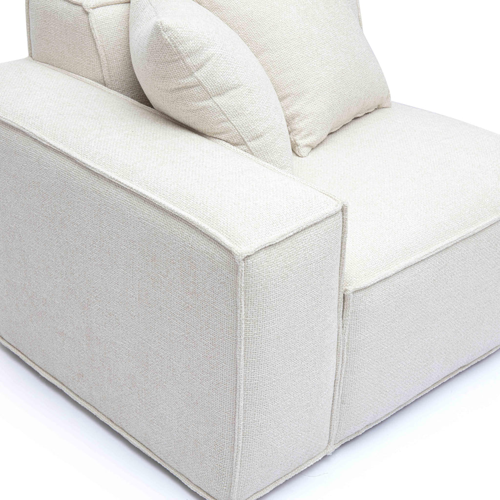 Mindy Performance Chenille Basketweave Modular Corner Chair