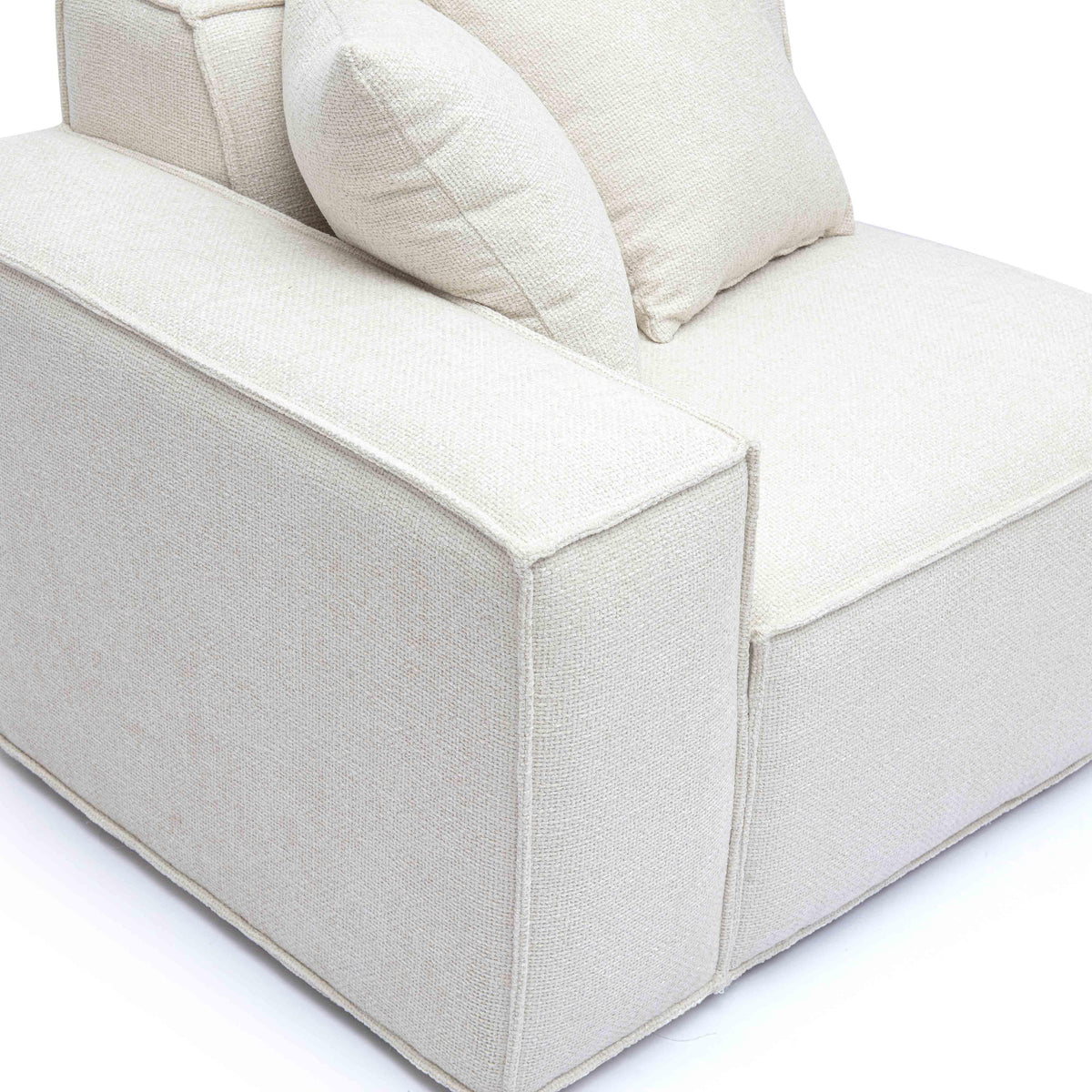 Mindy Performance Chenille Basketweave Modular Corner Chair