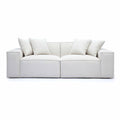 Mindy 84" Performance Chenille Basketweave Modular Loveseat