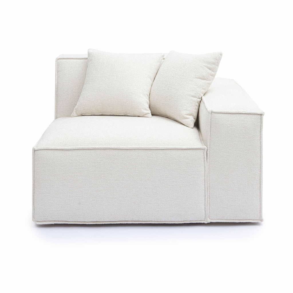 Mindy Performance Chenille Basketweave Modular Corner Chair