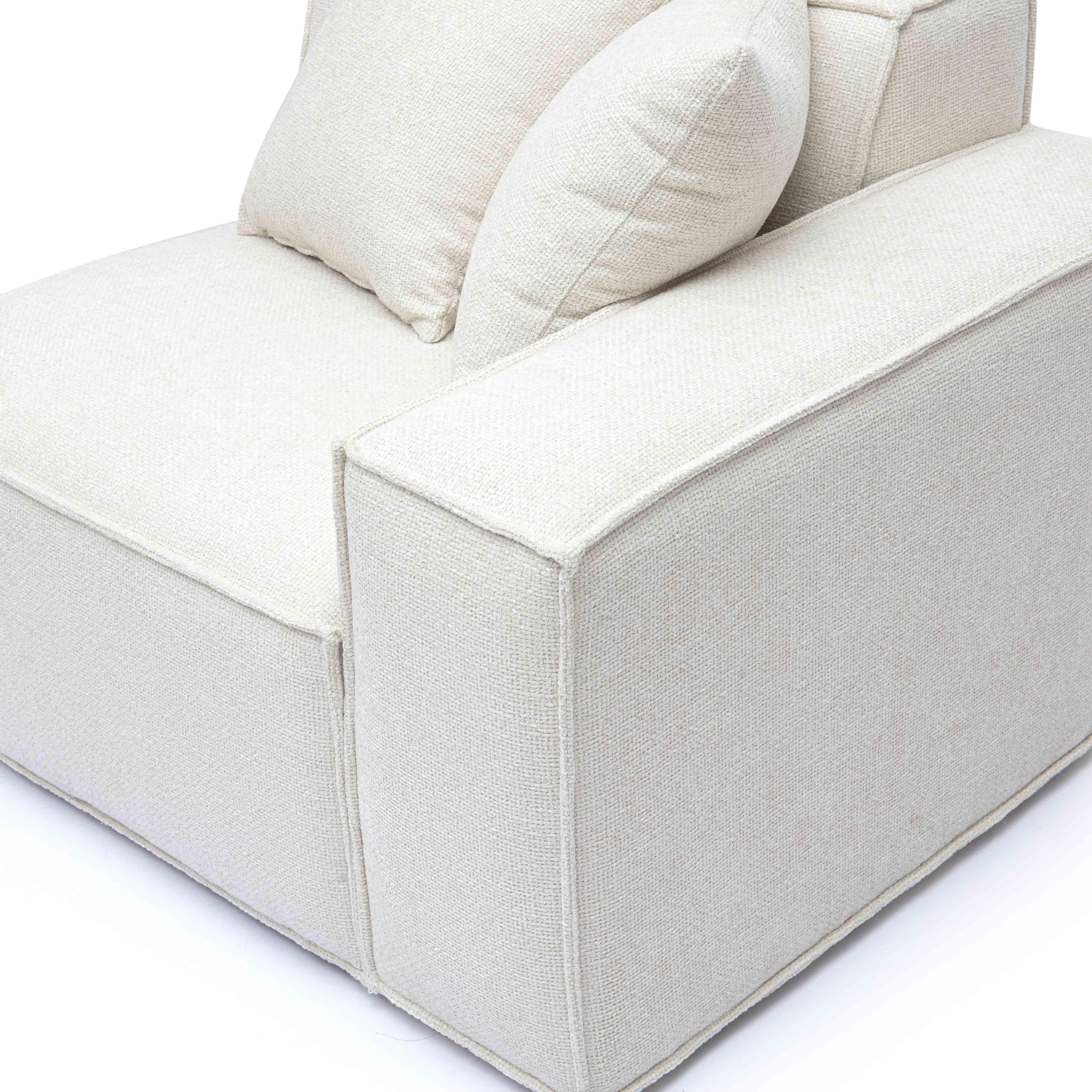 Mindy Performance Chenille Basketweave Modular Corner Chair