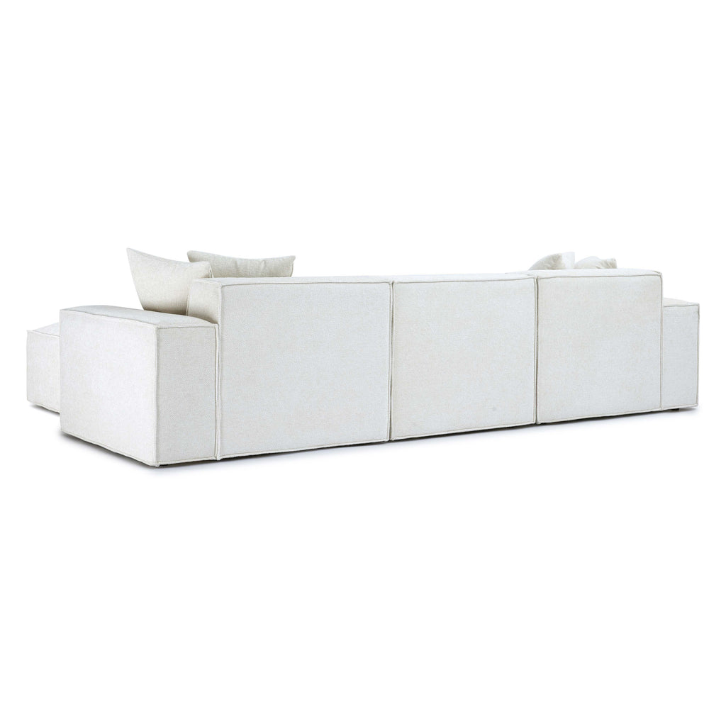 Mindy 4-Piece Performance Chenille Basketweave Modular Sectional