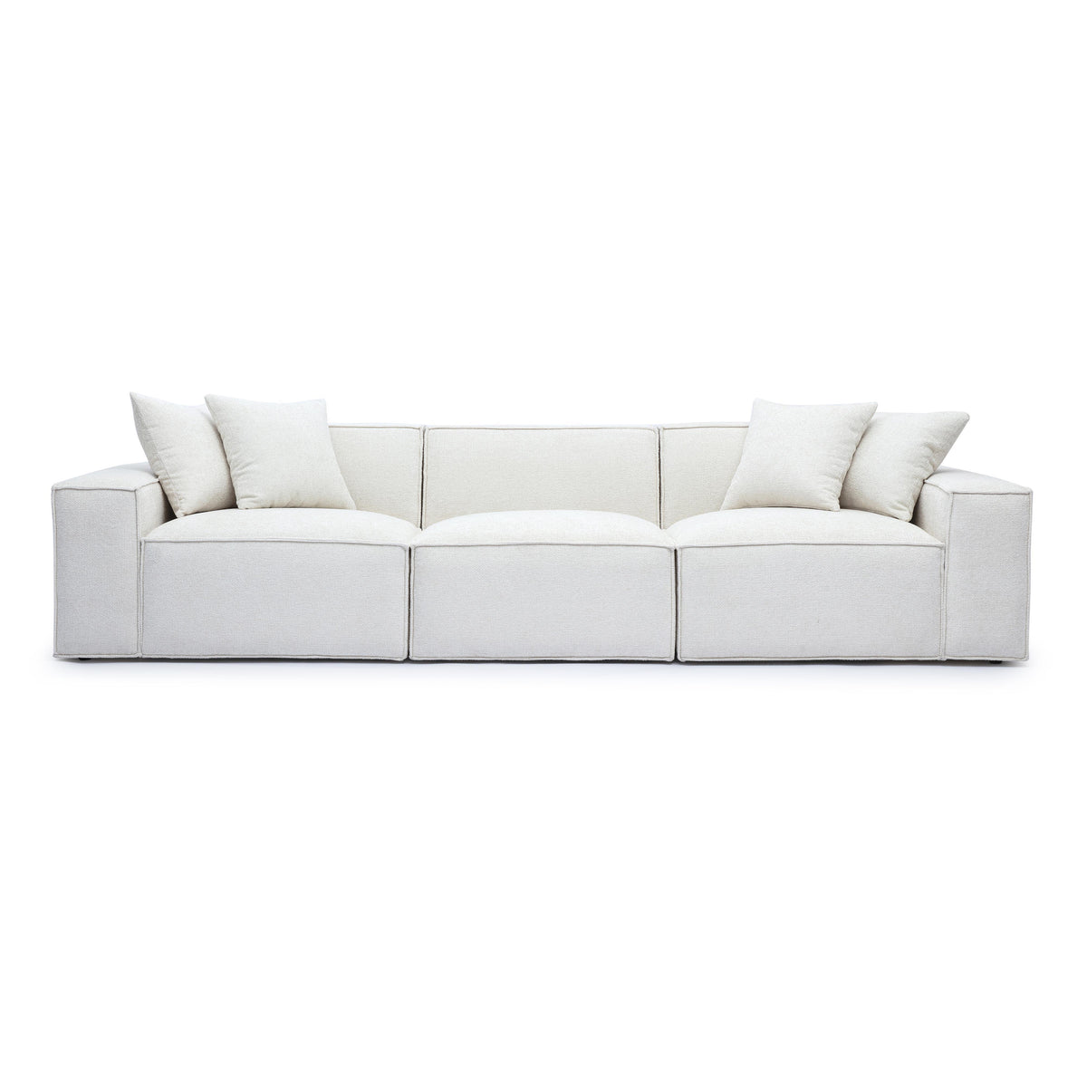 Mindy 115" Performance Chenille Basketweave Modular Sofa