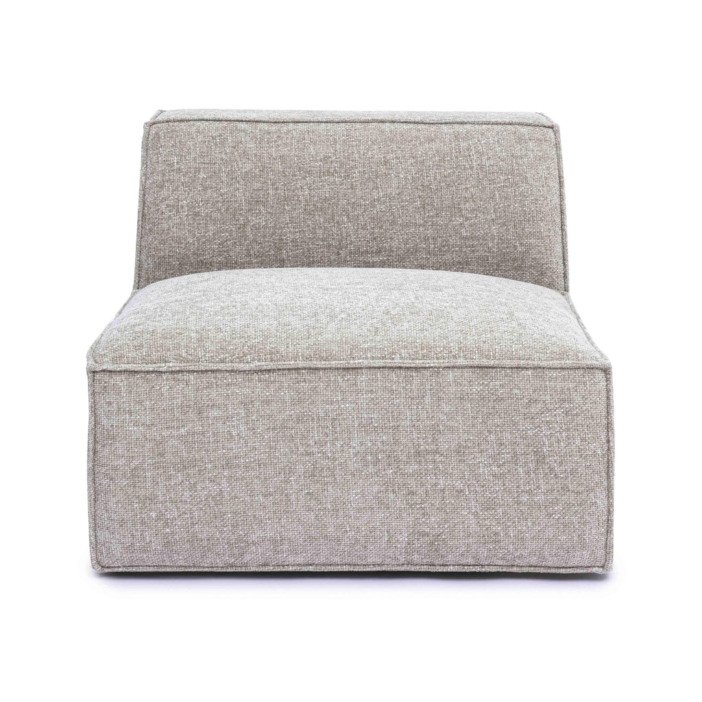 Mindy Performance Chenille Basketweave Modular Armless Chair