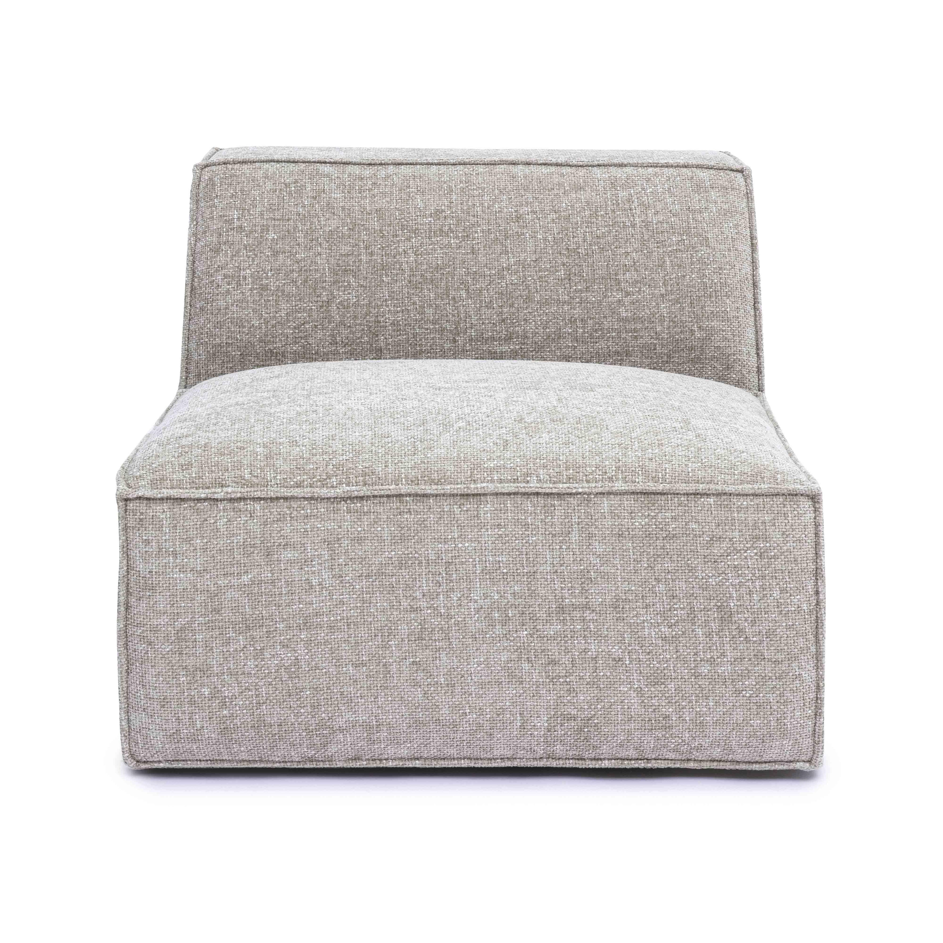 Mindy Performance Chenille Basketweave Modular Armless Chair
