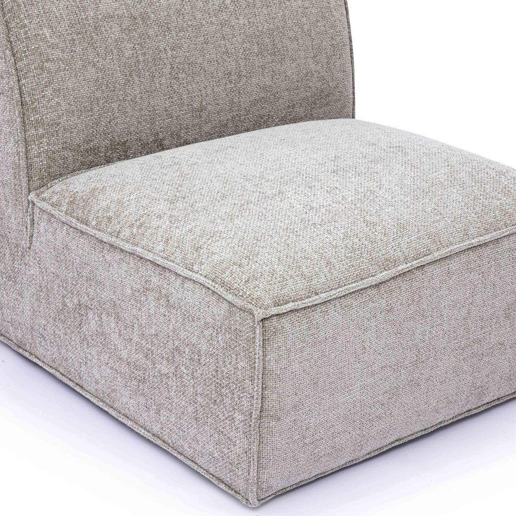 Mindy Performance Chenille Basketweave Modular Armless Chair