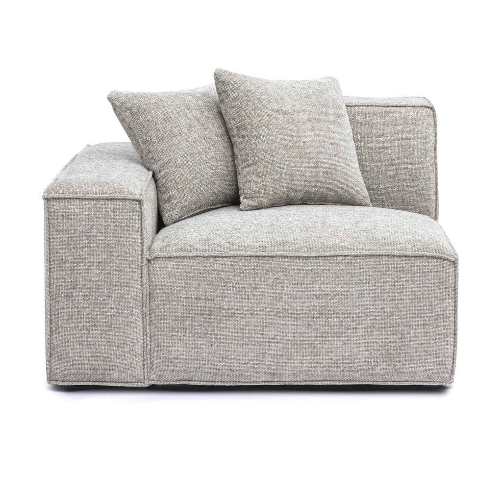 Mindy Performance Chenille Basketweave Modular Corner Chair