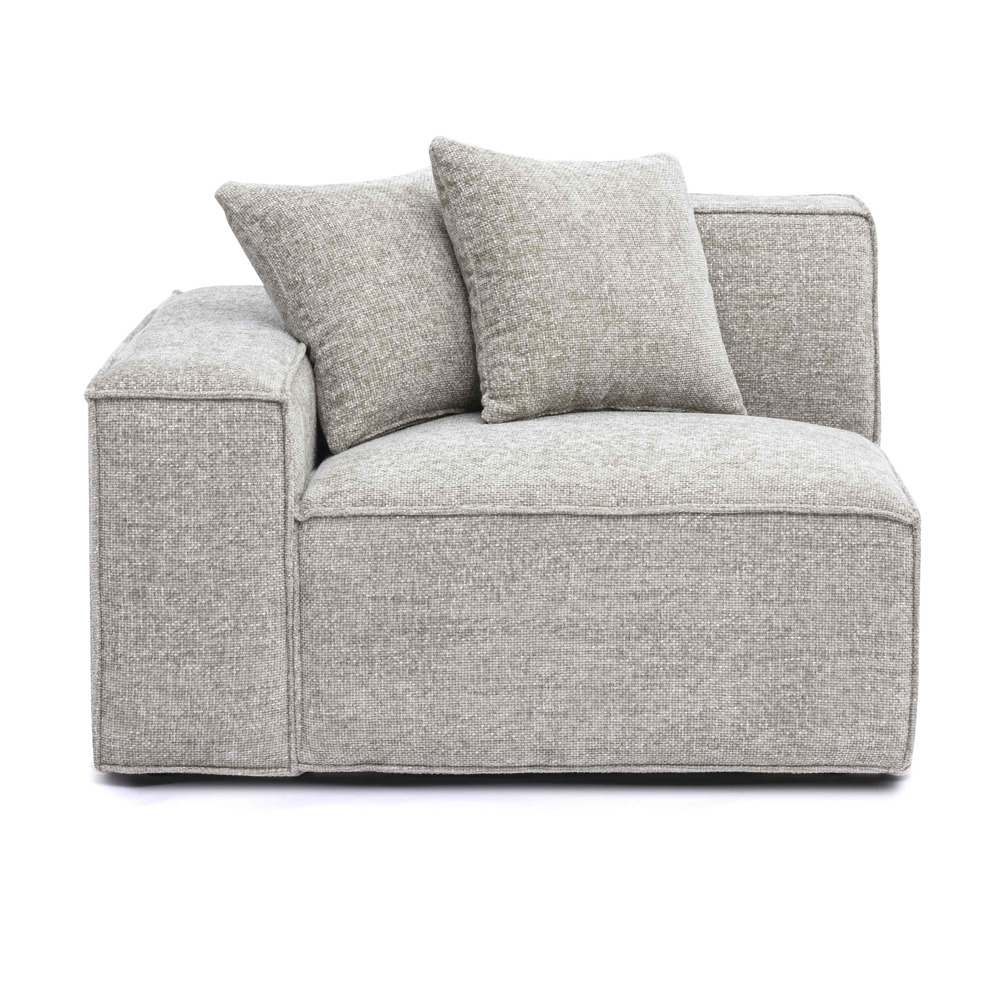 Mindy Performance Chenille Basketweave Modular Corner Chair