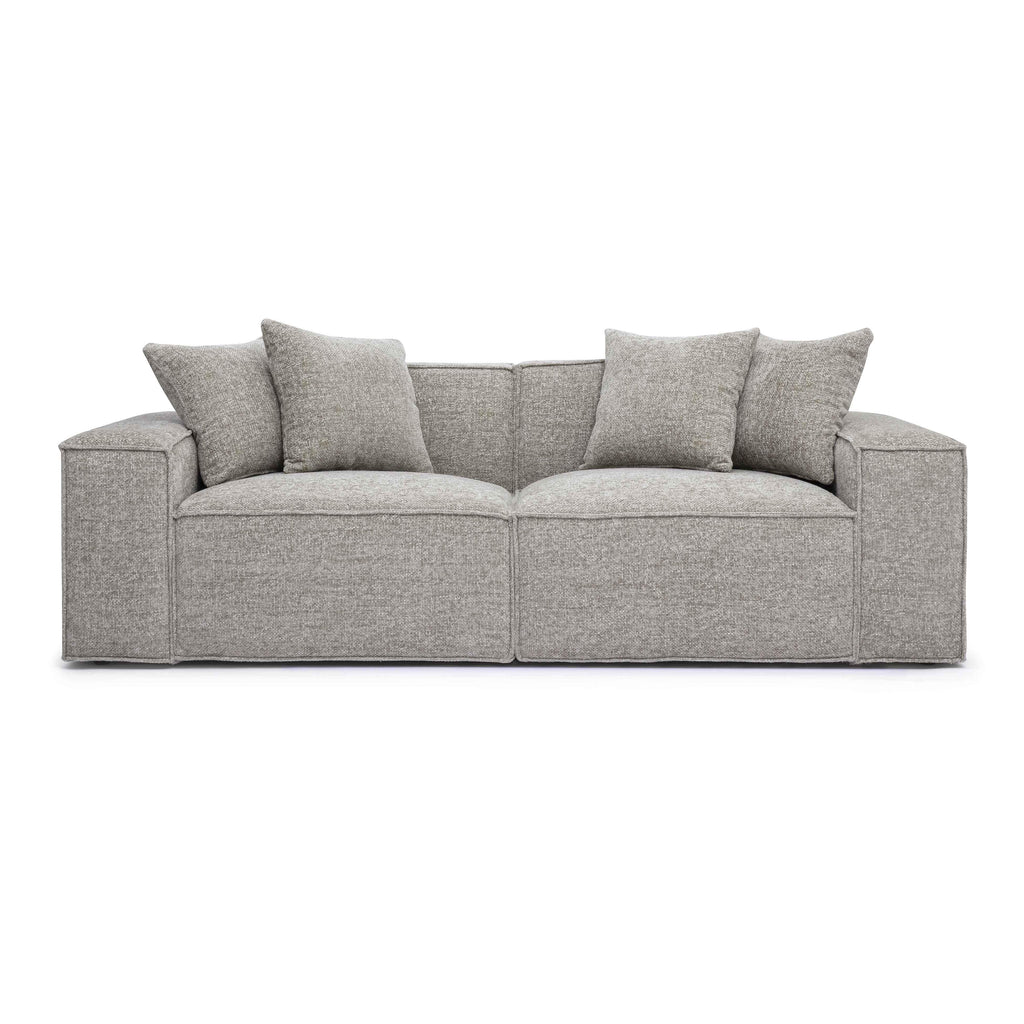 Mindy 84" Performance Chenille Basketweave Modular Loveseat