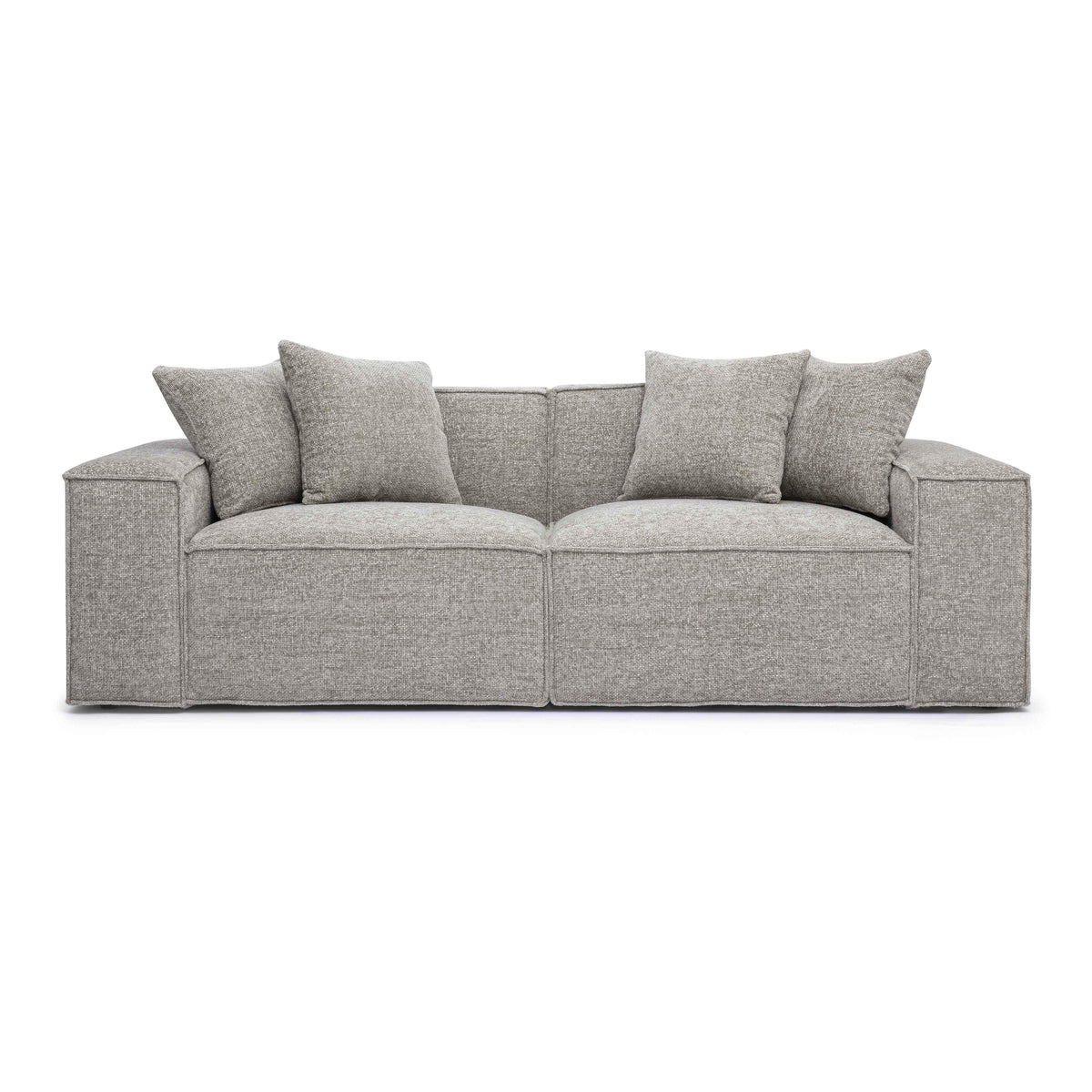 Mindy 84" Performance Chenille Basketweave Modular Loveseat
