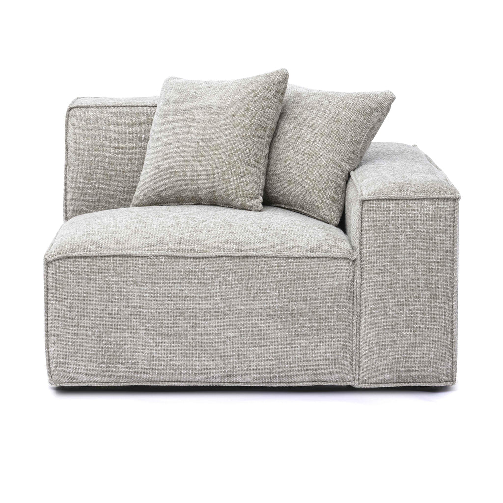 Mindy Performance Chenille Basketweave Modular Corner Chair