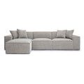 Mindy 4-Piece Performance Chenille Basketweave Modular Sectional