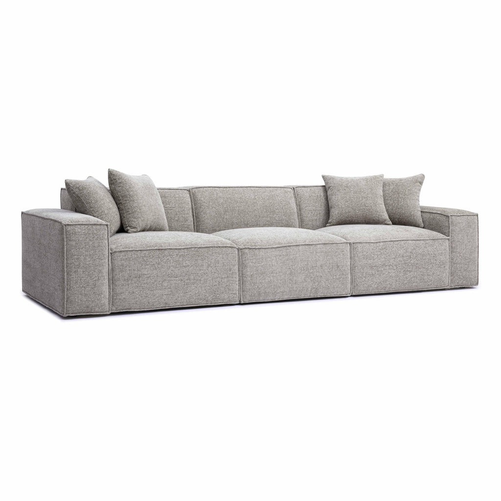 Mindy 115" Performance Chenille Basketweave Modular Sofa