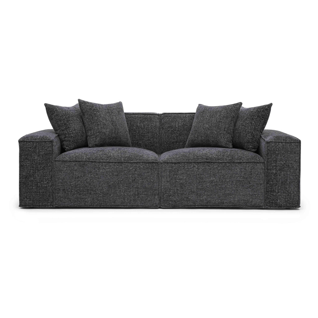 Mindy 84" Performance Chenille Basketweave Modular Loveseat