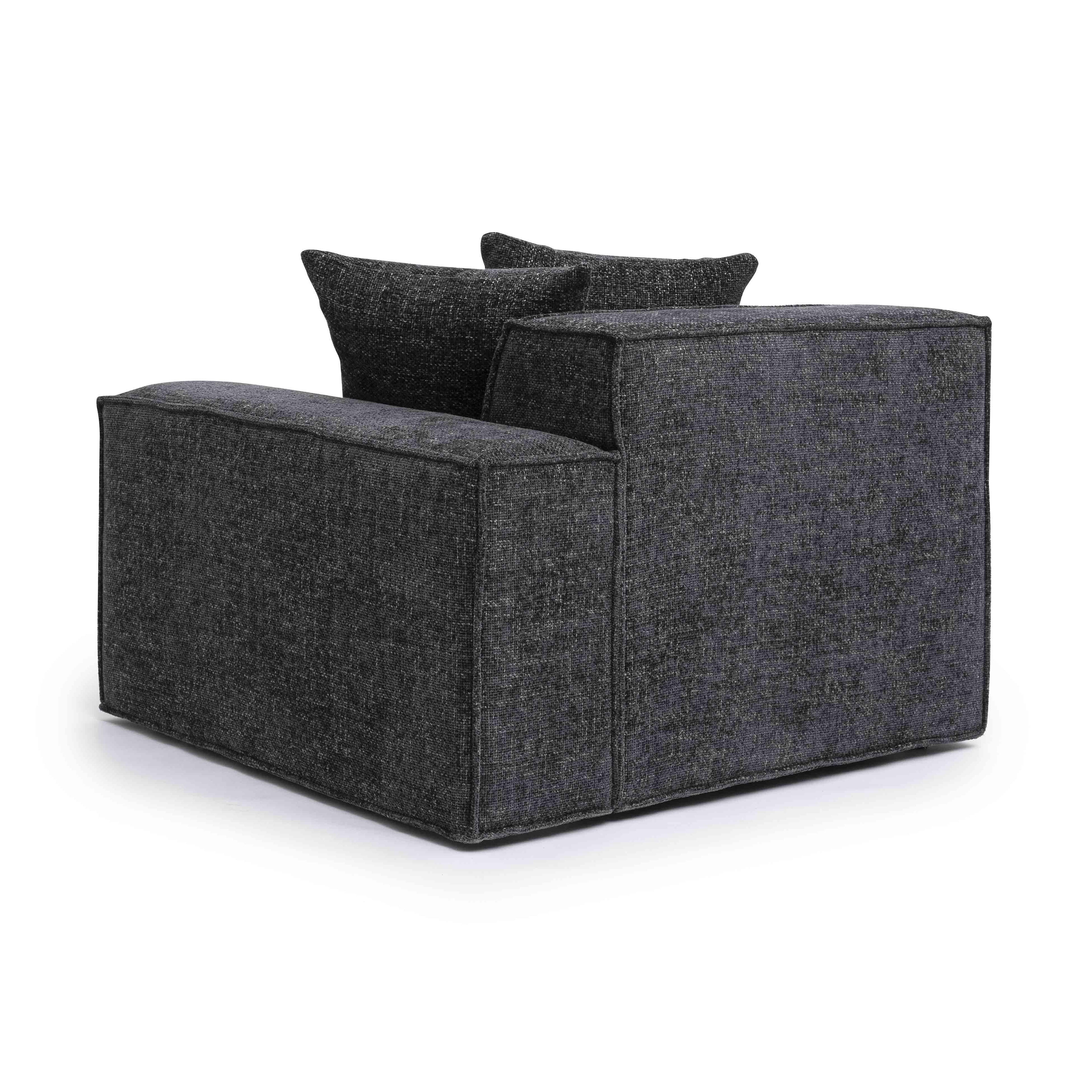 Mindy Performance Chenille Basketweave Modular Corner Chair
