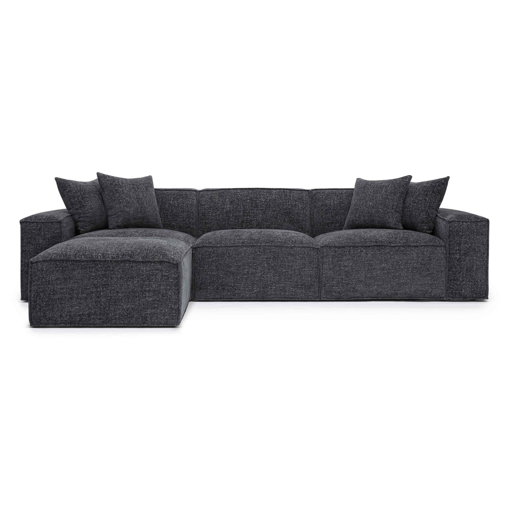 Mindy 4-Piece Performance Chenille Basketweave Modular Sectional
