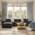 Mindy Performance Chenille Basketweave Modular Corner Chair